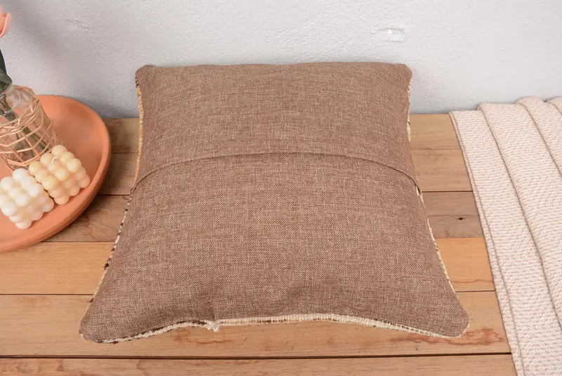 18x18 Beige Cushion, Cushion, Gift Pillow, Turkish Corner Pillow Cover, Hippie Throw Pillow Cover, Boho Pillow Sham Cover, Vintage Pillow - 6