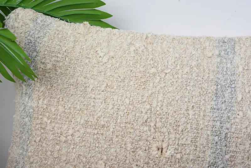 Ethnical Kilim Rug Pillow, 12x20 Beige Cushion Case, Home Decor Pillow, Pillow Cover, Vintage Kilim Throw Pillow, Hippie Throw Cushion Case - 2