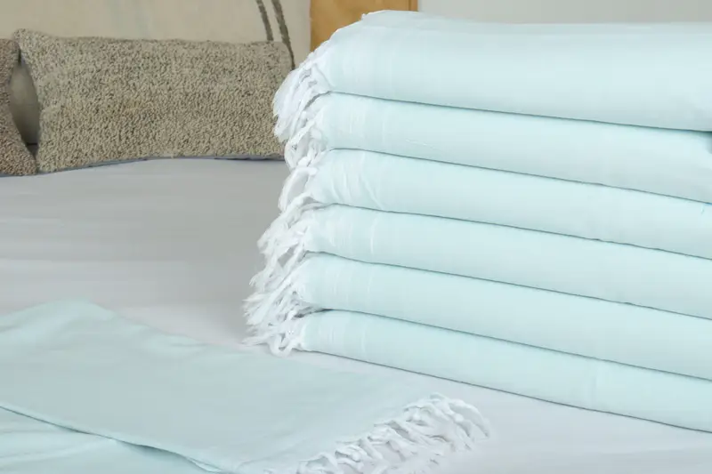 Turkish Cotton Blanket, Turkish Blanket, Bachelorette Party Favors, Turkish Bedspread, 92x56 Cotton Striped Towel, Housewarming Gift, Gift For Bride - 3
