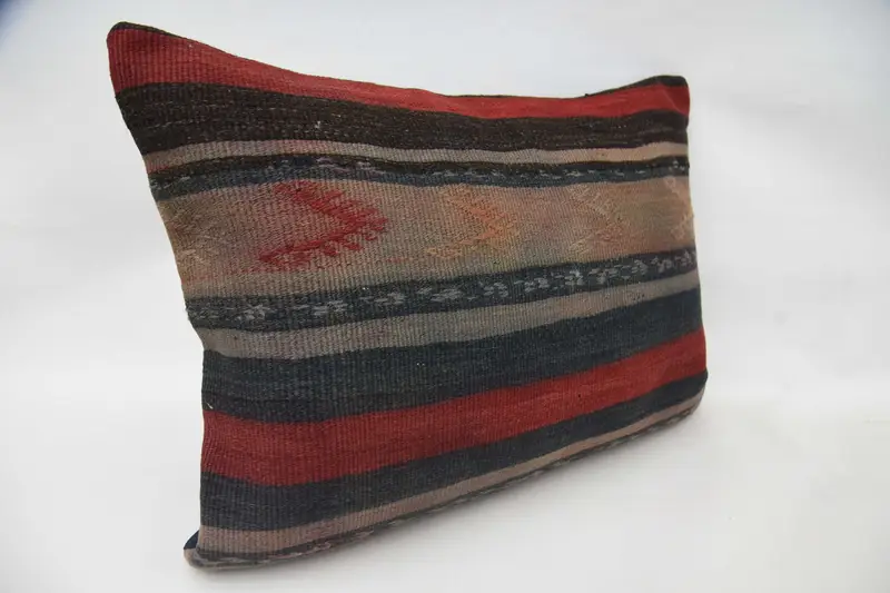 Gift Pillow, Pillow, 20x28 Red Pillow, Turkish Bench Cushion, Kilim Cushion Sham, Sofa Bolster Cushion Case, Kilim Pillow - 3