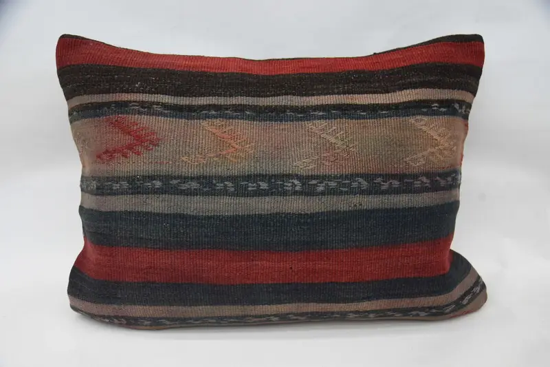 Gift Pillow, Pillow, 20x28 Red Pillow, Turkish Bench Cushion, Kilim Cushion Sham, Sofa Bolster Cushion Case, Kilim Pillow - 1