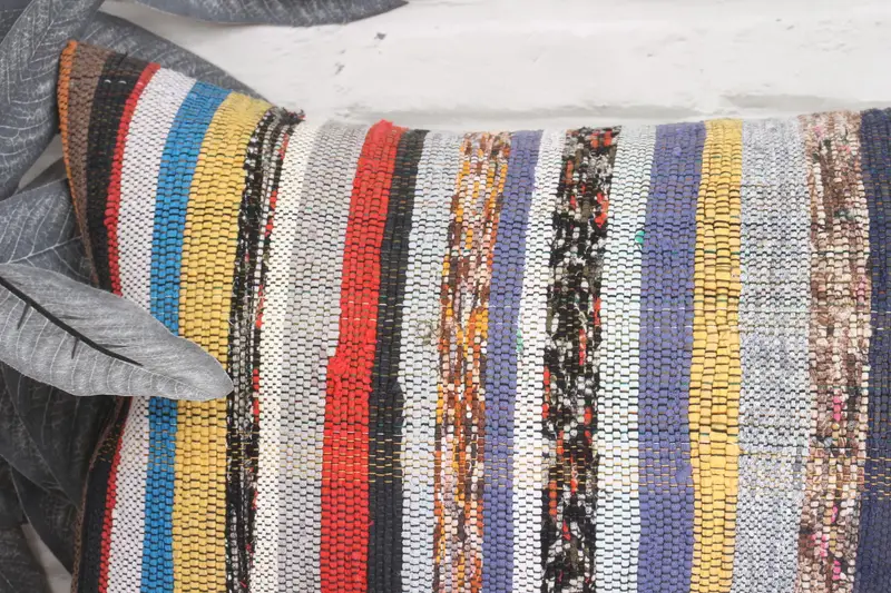 Pillow Case, Retro Throw Cushion Case, Kilim Pillow, Ethnical Kilim Rug Pillow, 12x20 White Cushion, Kilim Cushion Sham, Traditional Cushion Case - 2