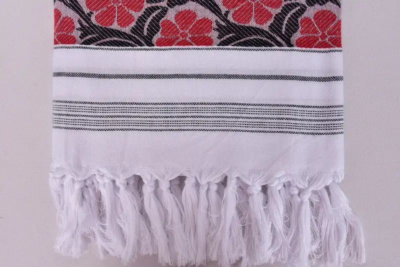 Monogram Turkish Towel, 70x40 Cotton Daisy Design Towel, Bachelorette Gifts, Custom Beach Towels, Lightweight towel, Personalized Gift For Her - 7