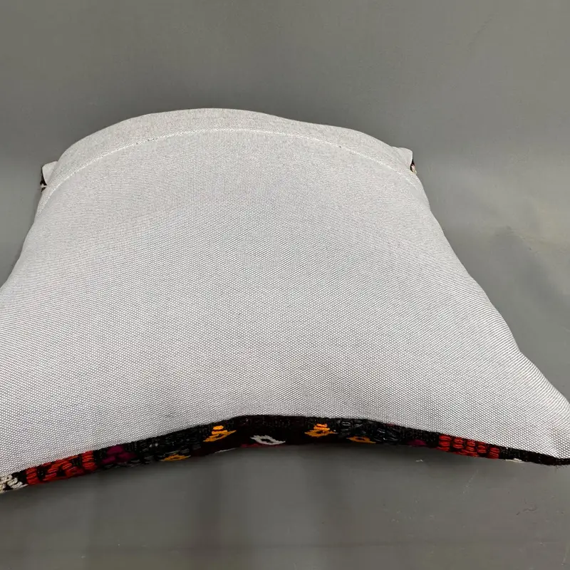 Yoga Pillow Case, Cushion, 18x18 White Cushion, Decorative Bolster Cushion Cover, Vintage Kilim Throw Pillow, Throw Kilim Pillow, Kilim Pillow Cover - 7