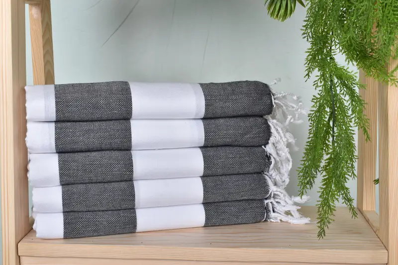 Large Turkish Towel, Personalized Wedding Gift, Personalized Gift For Him, Soft towel, Monogrammed Turkish Towel, 70x40 Cotton Striped Towel - 2