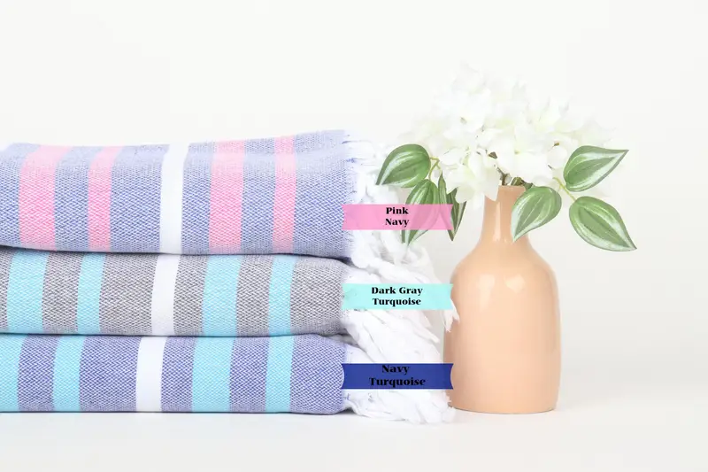 Beach Towel Bulk, Hammam towel, Luxury Beach Towel, 70x40 Cotton Striped Towel, Monogram Turkish Towel, Boyfriend Christmas Gift, Housewarming Gift - 1