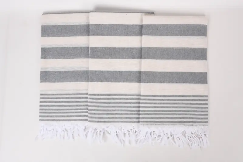 Personalized Bridesmaid Gift, Hammam towel, Valentines Day Gift Idea, Bachelorette Party Decorations, Embroidery Towel, 68x36 Cotton Striped Towel - 7