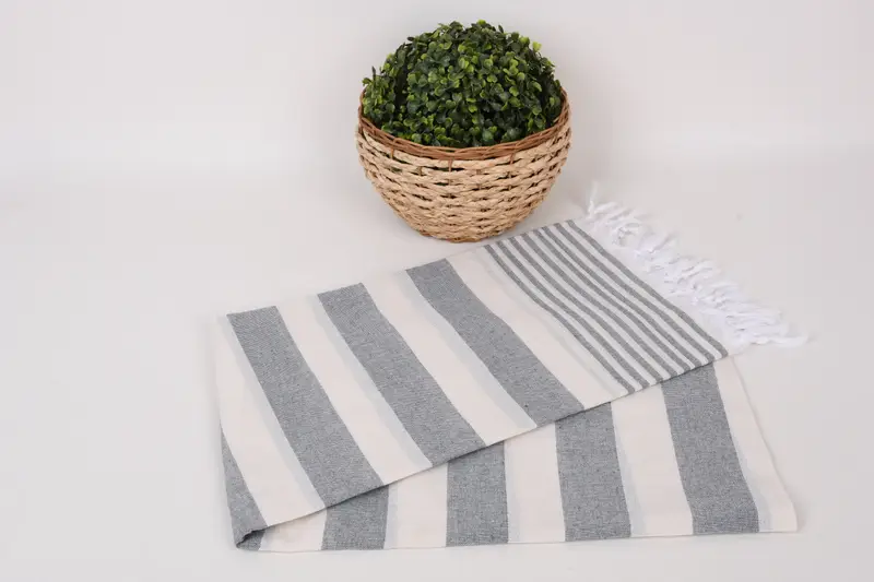 Personalized Bridesmaid Gift, Hammam towel, Valentines Day Gift Idea, Bachelorette Party Decorations, Embroidery Towel, 68x36 Cotton Striped Towel - 4