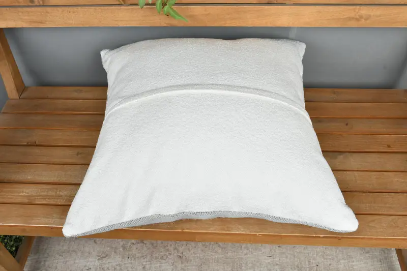 Vintage Kilim Pillow, Decorative Pillow, Cushion Case, Handmade Kilim Cushion, 24x24 White Pillow Case, Boho Pillow, Ottoman Pillow Case - 5