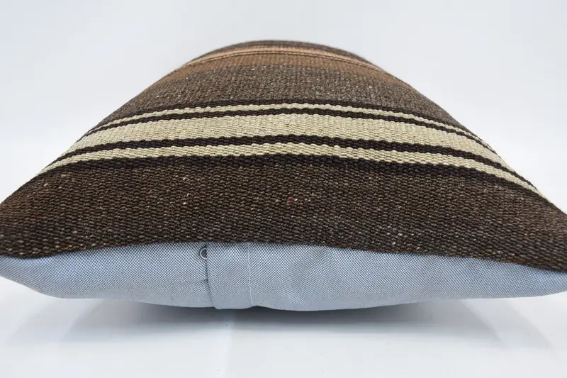 Bench Cushion, Vintage Pillow, 16x24 Brown Cushion Cover, Cushion Case, Toss Cushion, Home Decor Pillow, Boho Pillow Sham Cover - 5