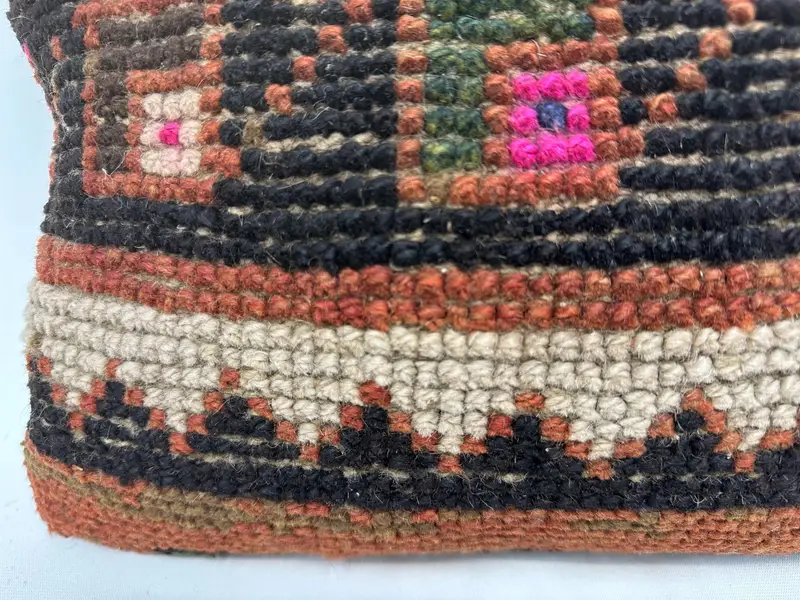 Lounge Throw Pillow Sham, Pillow Sham, Vintage Kilim Throw Pillow, Turkish Kilim Pillow, 12x20 Pink Cushion Case, Turkish Pillow - 2