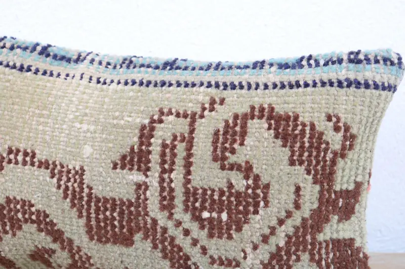 Lounge Throw Pillow, Vintage Pillow, 8x16 Beige Pillow Sham, Cushion Case, Gift Pillow, Ethnic Throw Pillow Sham, Pillow for Sofa - 5