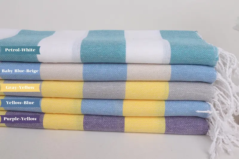 Turkish Hand Towel, Decorative Towel, 40x18 Cotton Striped Towel, Monogram Hand Towel, Handmade Gift, Custom Tea Towel, Personalized Kitchen Towel - 1