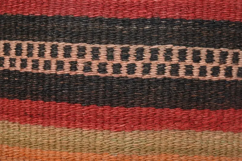 Knitted Pillow Case, 14x14 Brown Pillow Cover, Pillow Sham, Interior Designer Pillow, Ethnical Kilim Rug Pillow, Handmade Kilim Cushion - 3