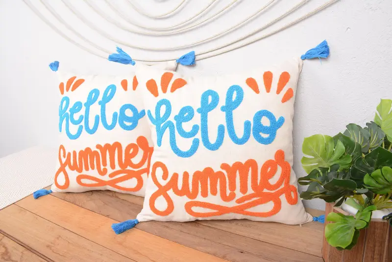 Almohada de tiro del suroeste bordada, cojín con cremallera vintage