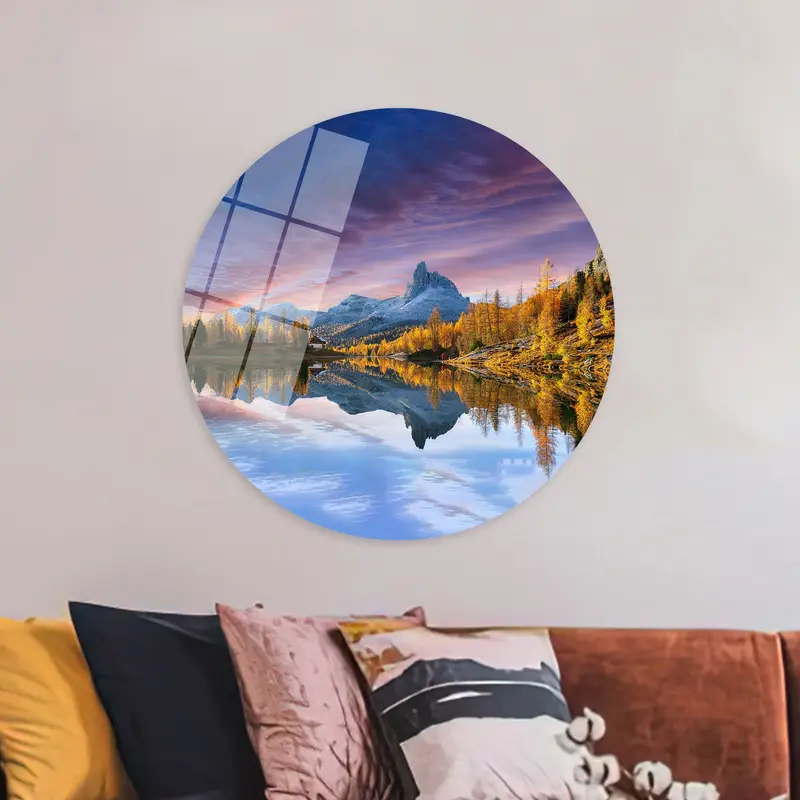 Elegant Sunset Forest Canvas: Nature's Autumn Reflection