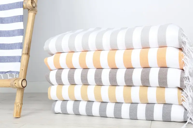 Turkish Towel Monogram, Monogram Kitchen Towel, 44x20 Cotton Striped Towel, Boyfriend Christmas Gift, Personalized Kitchen Towel, Personalized Gifts - 3