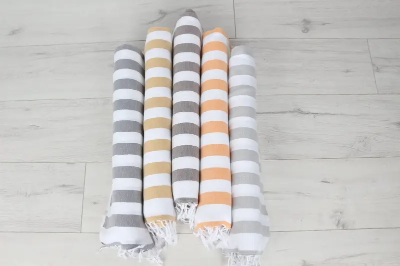 Turkish Towel Monogram, Monogram Kitchen Towel, 44x20 Cotton Striped Towel, Boyfriend Christmas Gift, Personalized Kitchen Towel, Personalized Gifts - 5