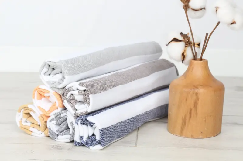 Turkish Towel Monogram, Monogram Kitchen Towel, 44x20 Cotton Striped Towel, Boyfriend Christmas Gift, Personalized Kitchen Towel, Personalized Gifts - 7