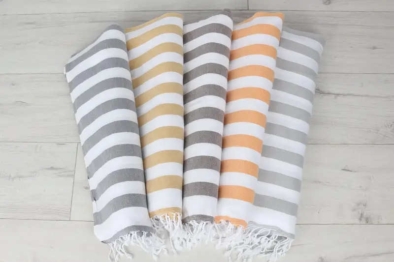 Turkish Towel Monogram, Monogram Kitchen Towel, 44x20 Cotton Striped Towel, Boyfriend Christmas Gift, Personalized Kitchen Towel, Personalized Gifts - 6