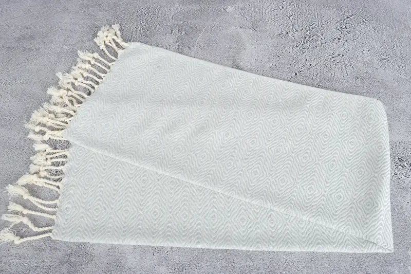 Wedding Favors, Handmade Gift, Personalized Wedding Gift For Couple, 36x18 Cotton Zigzag Diamond Towel, Monogrammed Hand Towel, Bridesmaid Gifts - 6
