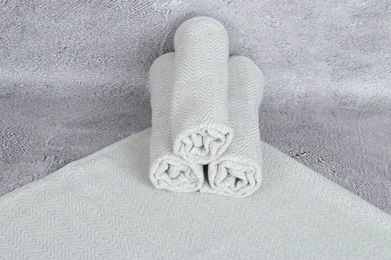 Wedding Favors, Handmade Gift, Personalized Wedding Gift For Couple, 36x18 Cotton Zigzag Diamond Towel, Monogrammed Hand Towel, Bridesmaid Gifts - 7
