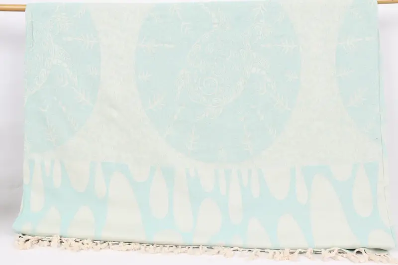 Throw Blanket Couch, Bedspread, 100x80 Cotton Turtle Design Towel, Bridal Shower Gift, Turkish Cotton Blanket, Customized Throw Blankets - 1