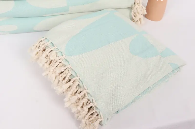 Throw Blanket Couch, Bedspread, 100x80 Cotton Turtle Design Towel, Bridal Shower Gift, Turkish Cotton Blanket, Customized Throw Blankets - 6