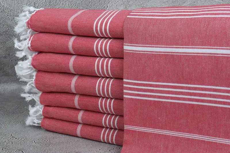 Thin towel, Beach Size Towel, Turkish Towel Beach, Best Friend Christmas Gift, Beach towel, 70x40 Cotton Striped Towel, Organic Beach Towel - 1