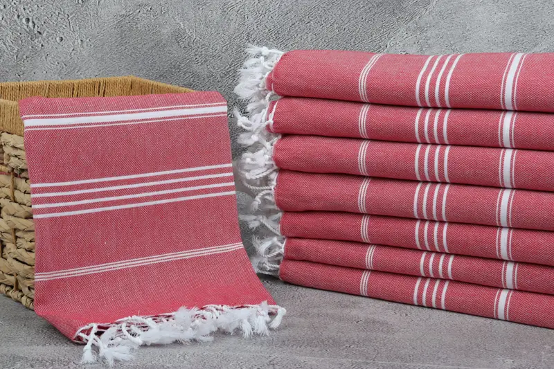 Thin towel, Beach Size Towel, Turkish Towel Beach, Best Friend Christmas Gift, Beach towel, 70x40 Cotton Striped Towel, Organic Beach Towel - 3