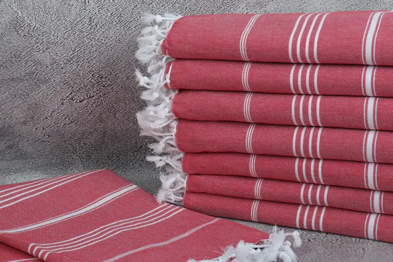 Thin towel, Beach Size Towel, Turkish Towel Beach, Best Friend Christmas Gift, Beach towel, 70x40 Cotton Striped Towel, Organic Beach Towel - 2