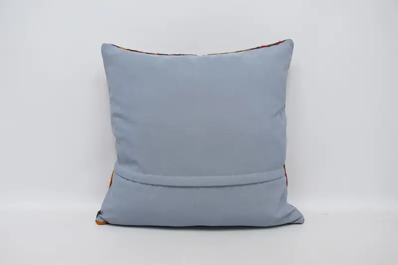 Throw Kilim Pillow, Bolster Throw Cushion Cover, Vintage Kilim Pillow, Boho Pillow Sham Cover, 28x28 Red Pillow Sham, Toss Pillow, Pillow Cover - 6