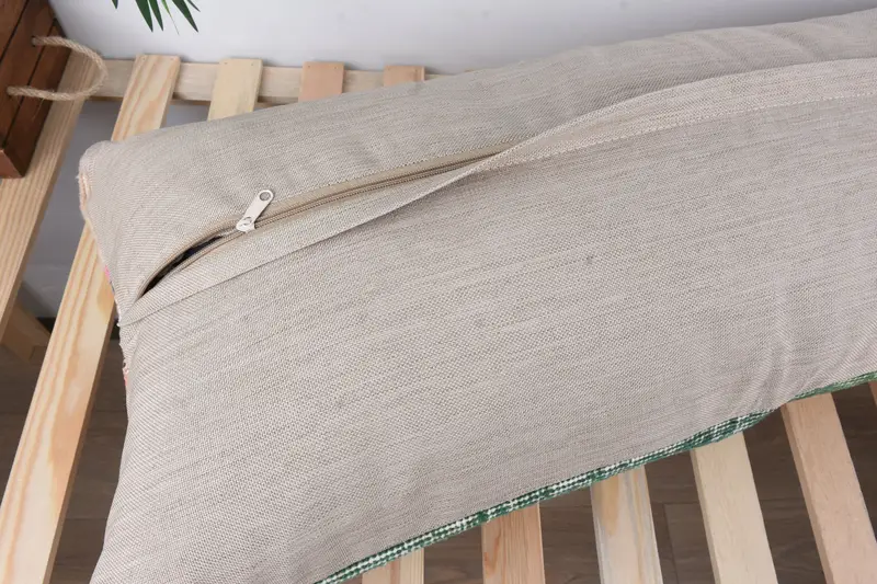 Chair Pillow Case, Turkish Kilim Pillow, 16x36 Beige Pillow Cover, Home Decor Pillow, Cushion Cover, Boho Pillow - 8