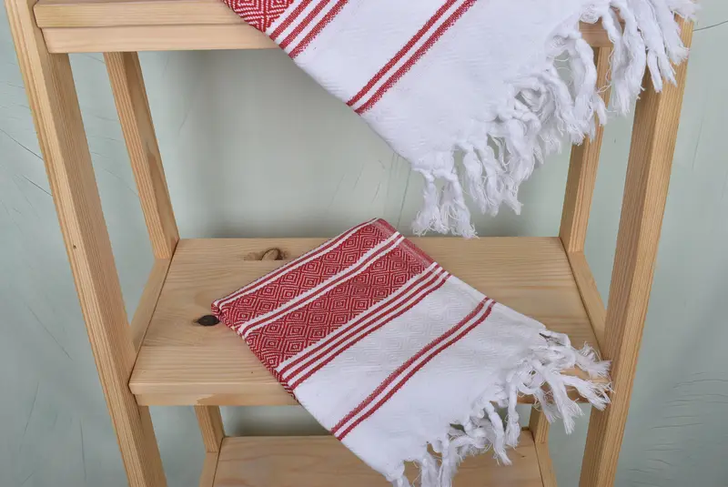 40x18 Cotton Diamond Towel, Bridal Shower Gift, Monogram Kitchen Towel, Personalized Dish Towel, Wedding Gift For Bride, Monogrammed Hand Towel - 5