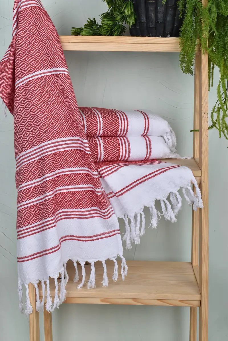 40x18 Cotton Diamond Towel, Bridal Shower Gift, Monogram Kitchen Towel, Personalized Dish Towel, Wedding Gift For Bride, Monogrammed Hand Towel - 6