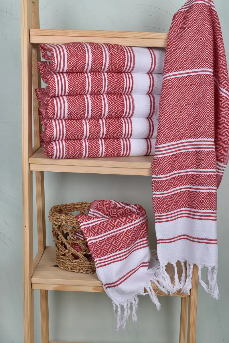 40x18 Cotton Diamond Towel, Bridal Shower Gift, Monogram Kitchen Towel, Personalized Dish Towel, Wedding Gift For Bride, Monogrammed Hand Towel - 3
