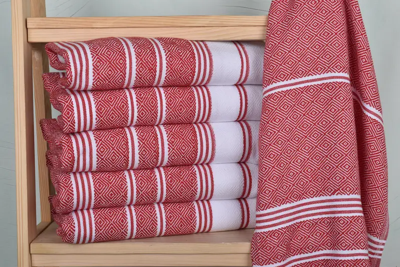 40x18 Cotton Diamond Towel, Bridal Shower Gift, Monogram Kitchen Towel, Personalized Dish Towel, Wedding Gift For Bride, Monogrammed Hand Towel - 2