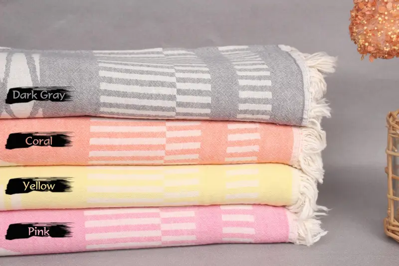 Home Decor Gifts, Cute Beach Towel, 70x38 Cotton Fish Design Towel, Anniversary Gift For Her, Turkish Towel Beach, Beach Towel Bulk, Bridesmaid Gift - 1