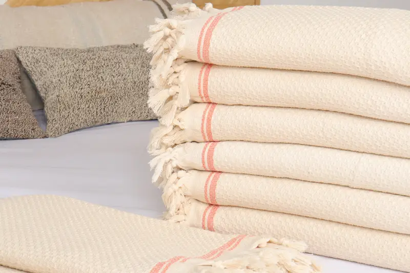 Woven Blanket, Boho Throw Blankets, Employee Gifts, Custom Blanket, 94x92 Cotton Striped Towel, Best Wedding Gift, Beach Wedding Favor - 3