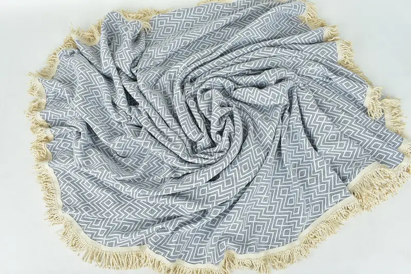 Peshtemal Towel, Travel towel, Birthday Gift, Bachelor Gifts, Antibacterial Turkish peshtemal towel, 64x64 Cotton Round  Diamond Towel, Cotton towel - 12