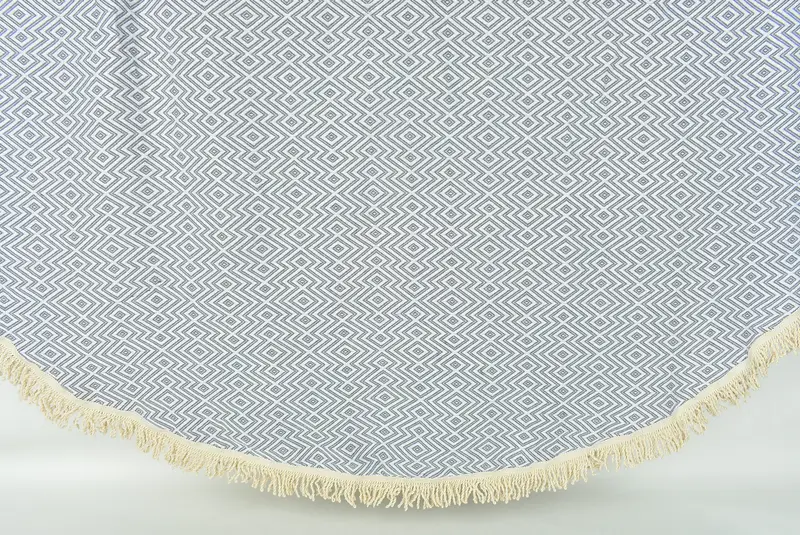 Peshtemal Towel, Travel towel, Birthday Gift, Bachelor Gifts, Antibacterial Turkish peshtemal towel, 64x64 Cotton Round  Diamond Towel, Cotton towel - 16