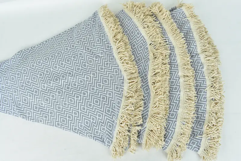 Peshtemal Towel, Travel towel, Birthday Gift, Bachelor Gifts, Antibacterial Turkish peshtemal towel, 64x64 Cotton Round  Diamond Towel, Cotton towel - 4