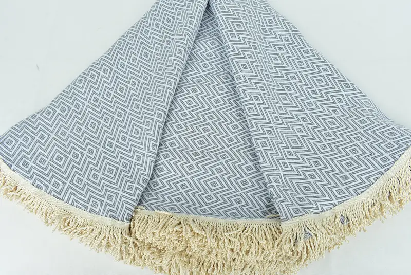 Peshtemal Towel, Travel towel, Birthday Gift, Bachelor Gifts, Antibacterial Turkish peshtemal towel, 64x64 Cotton Round  Diamond Towel, Cotton towel - 10