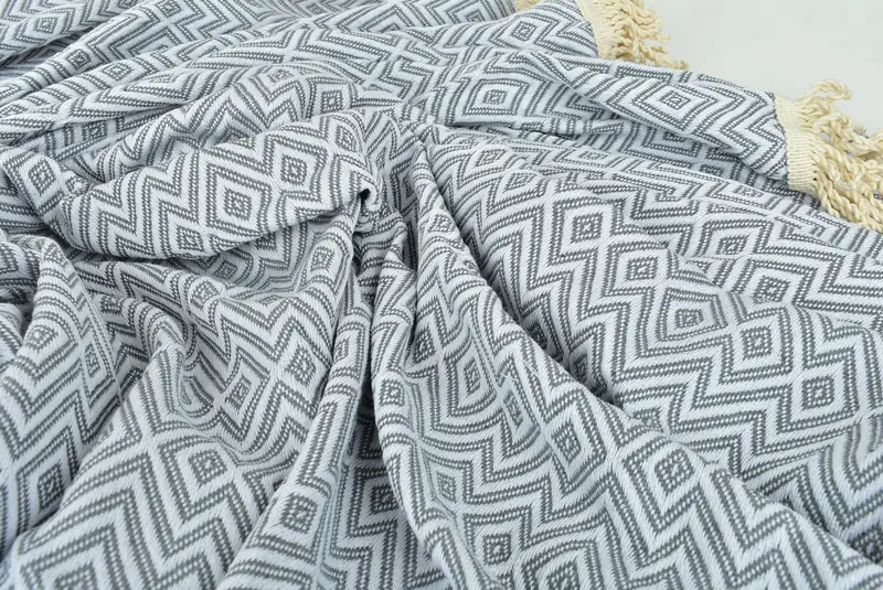 Peshtemal Towel, Travel towel, Birthday Gift, Bachelor Gifts, Antibacterial Turkish peshtemal towel, 64x64 Cotton Round  Diamond Towel, Cotton towel - 13