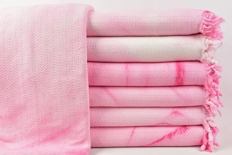 92x68 Cotton Tie Dye Chevron Towel, Best Friend Wedding Gift, Boho Throw Blankets, Woven Blanket, Throw Blanket Couch, Christmas Gift Tags - 1