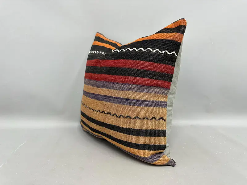 Wholesale Cushion Cover, Pillow Cover, Throw Kilim Pillow, Ethnical Kilim Rug Pillow, Ottoman Pillow, Home Decor Pillow, 20x20 Red Cushion Case - 3