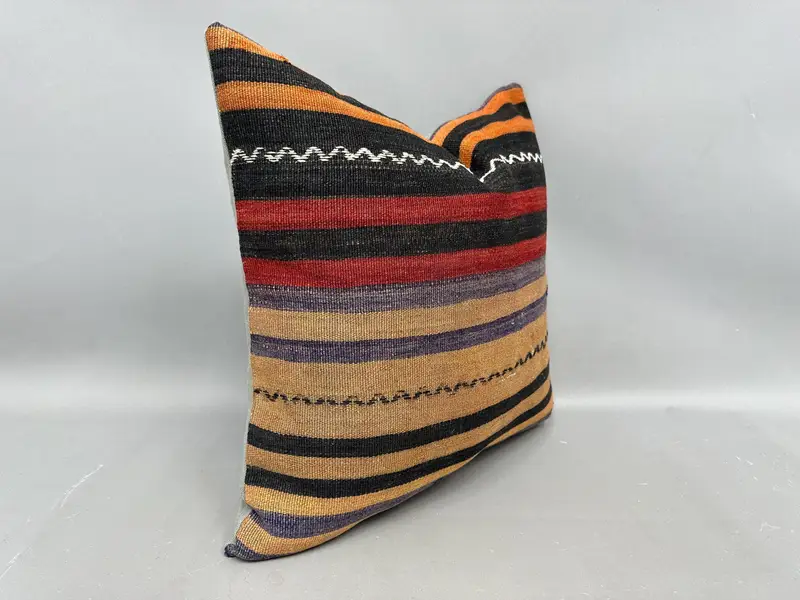 Wholesale Cushion Cover, Pillow Cover, Throw Kilim Pillow, Ethnical Kilim Rug Pillow, Ottoman Pillow, Home Decor Pillow, 20x20 Red Cushion Case - 2