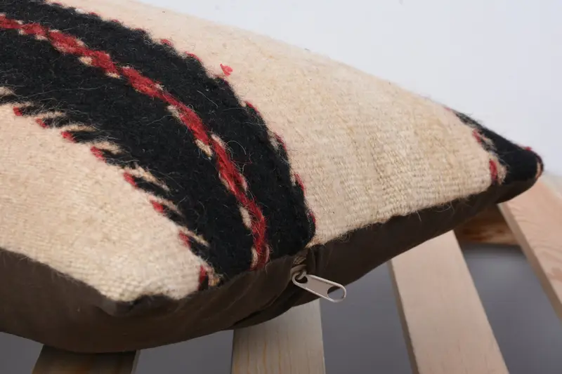Vintage Pillow, Floor Pillow Case, Antique Pillows, Bolster Pillow Sham, 12x20 Beige Pillow Sham, Cushion, Boho Pillow - 7