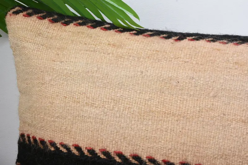 Vintage Pillow, Floor Pillow Case, Antique Pillows, Bolster Pillow Sham, 12x20 Beige Pillow Sham, Cushion, Boho Pillow - 2