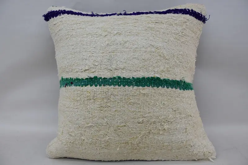 Throw Green Cushion Cover, Kids Room Woven Moroccan 18x18 inch Pillowcase - 1